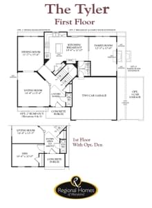 The Tyler New Home Floor Plan