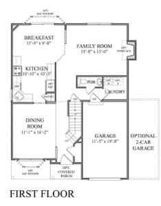 First Floor. The Cedar New Home Floor Plan