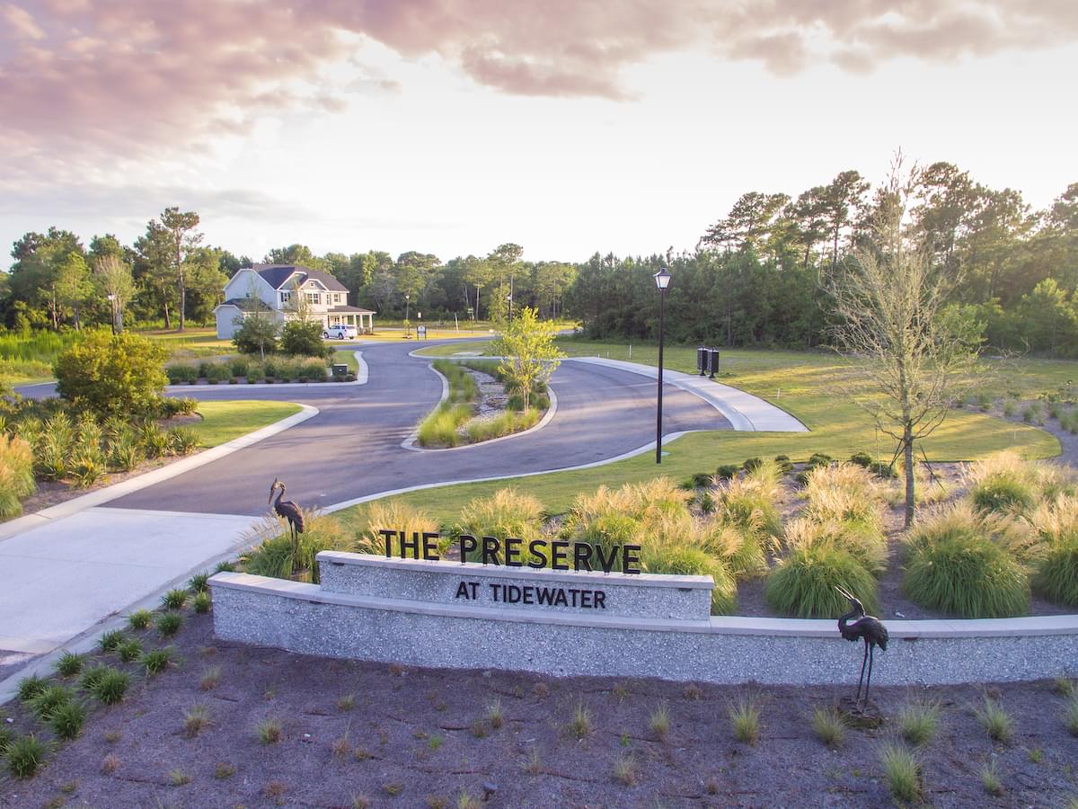 New Homes in Sneads Ferry, NC The Preserve at Tidewater from Caviness