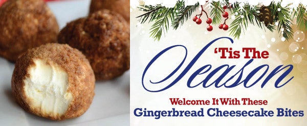 Tis The Season – Gingerbread Cheesecake Bites Recipe