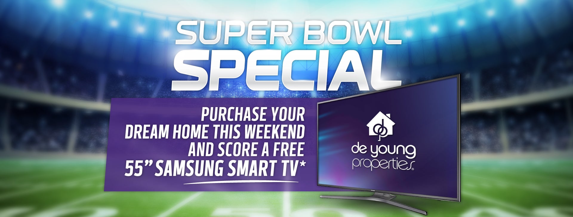 Score Big: Purchase a De Young Home Super Bowl Weekend and Score a Free TV