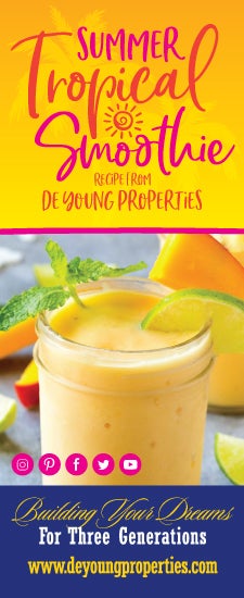 Summer Tropical Smoothie Recipe From De Young Properties!