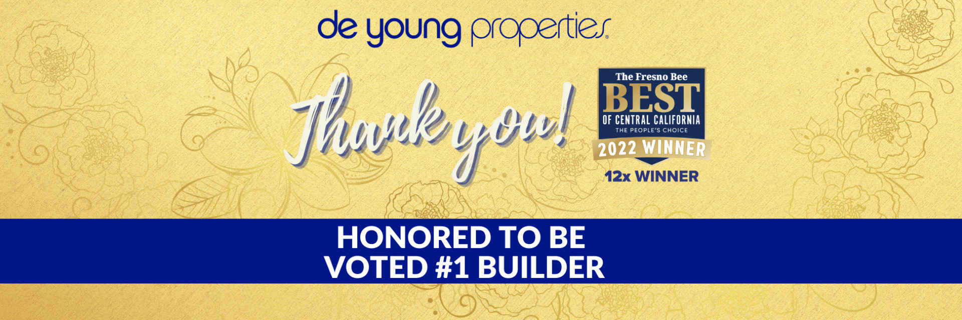 De Young Properties Voted #1 Builder Thanks To You