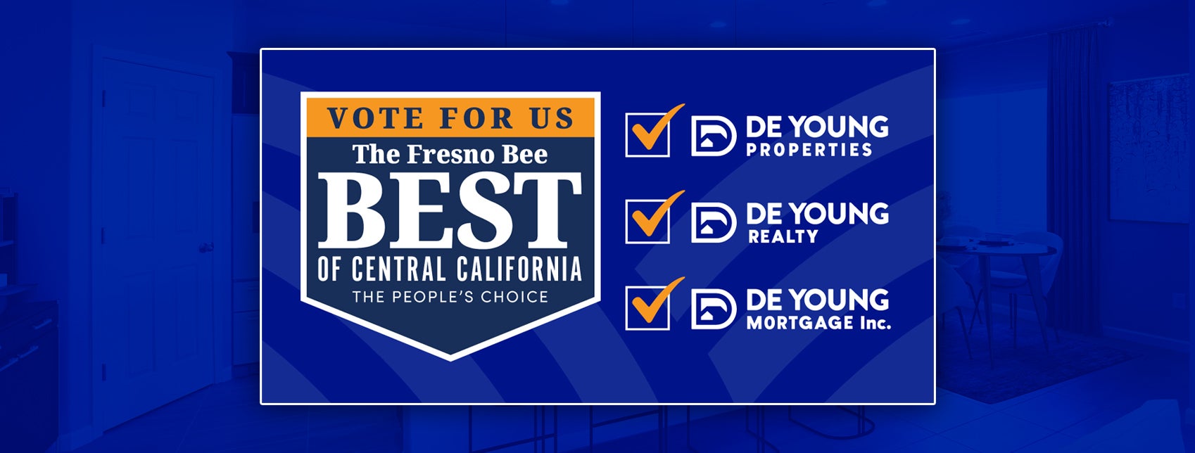 Cast Your Vote for De Young Properties in the 2025 Fresno Bee Best of Central California People’s Choice Awards!