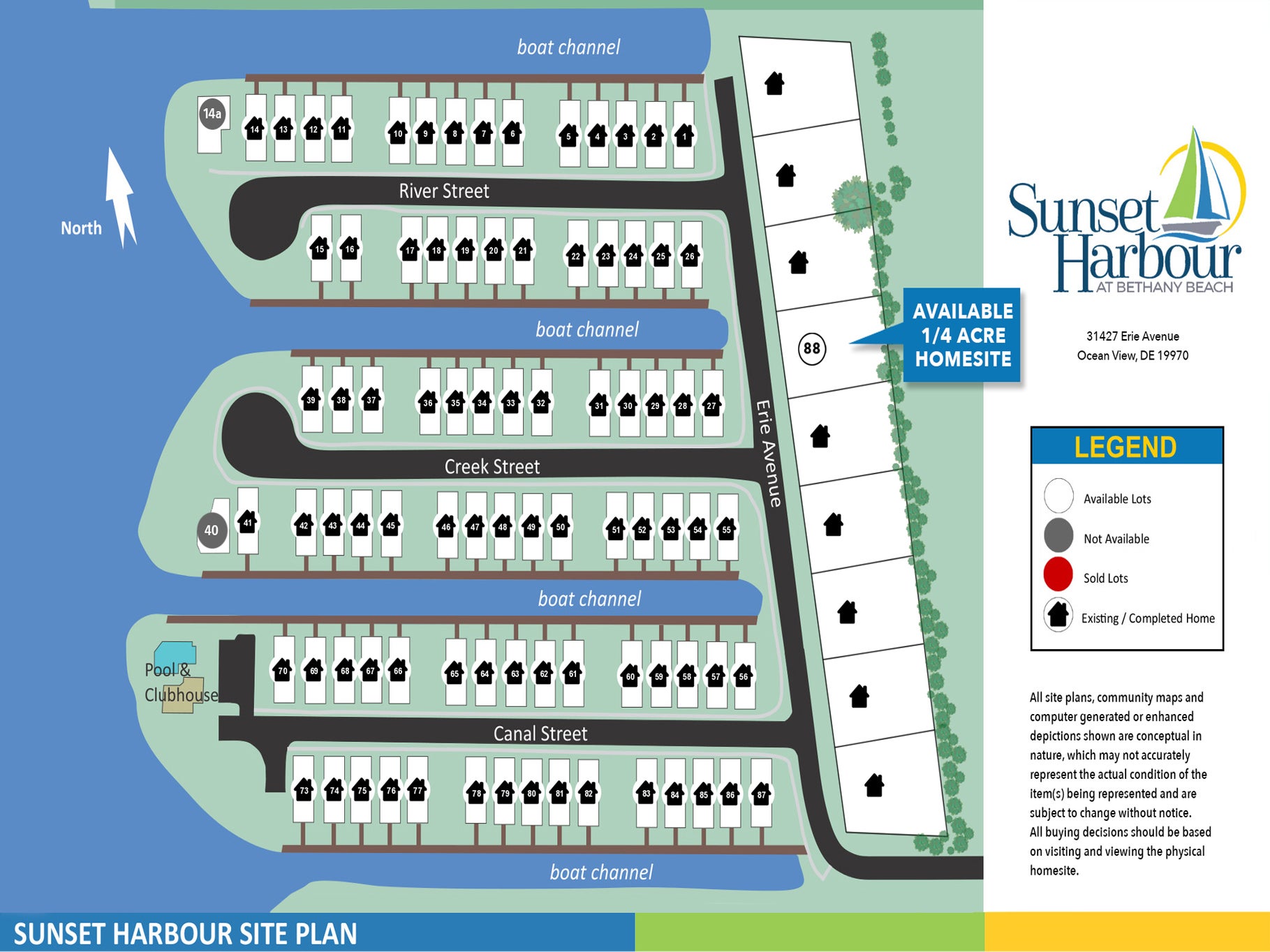 Sunset Harbour at Bethany Beach Siteplan