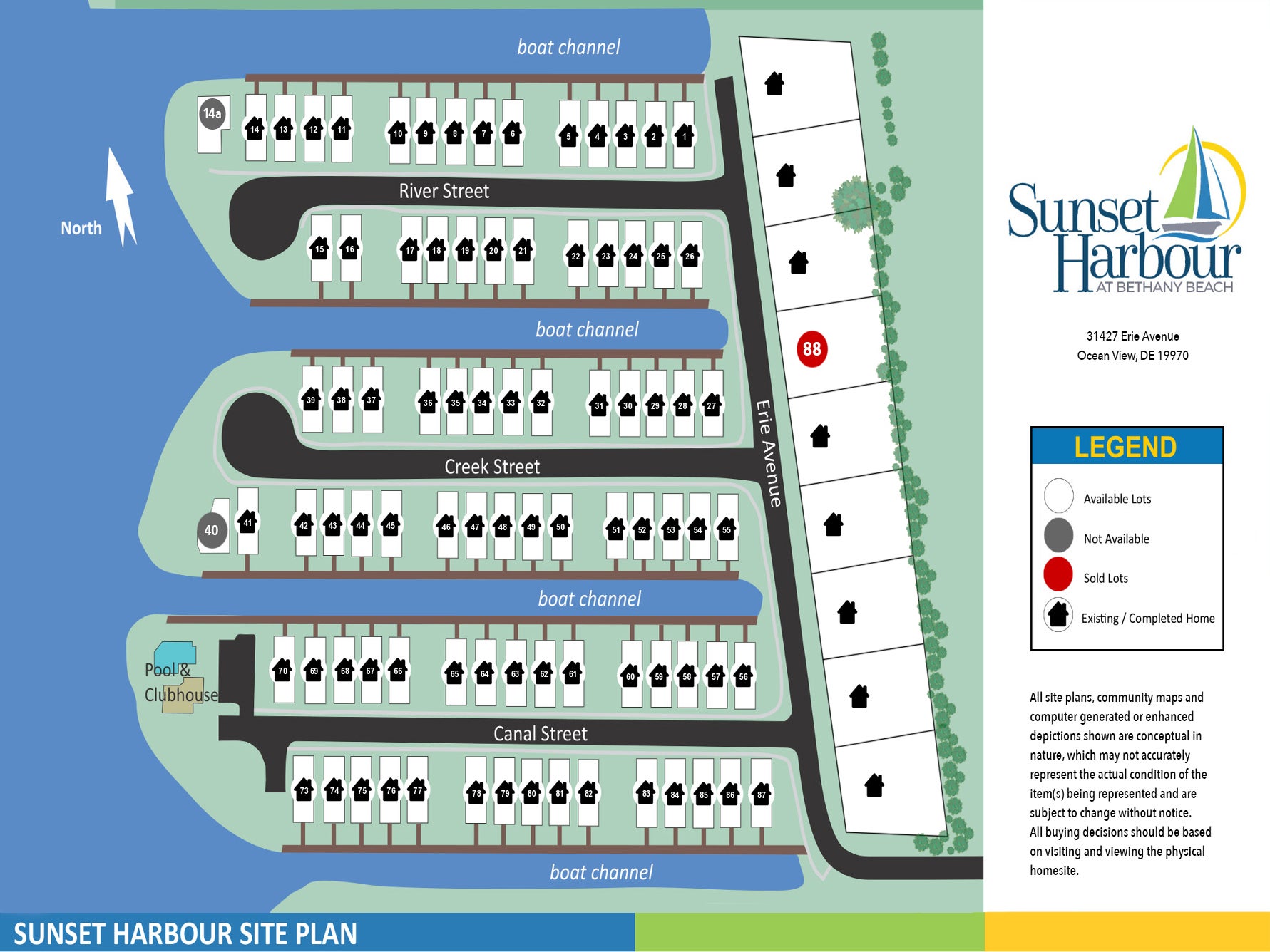 Sunset Harbour at Bethany Beach Siteplan