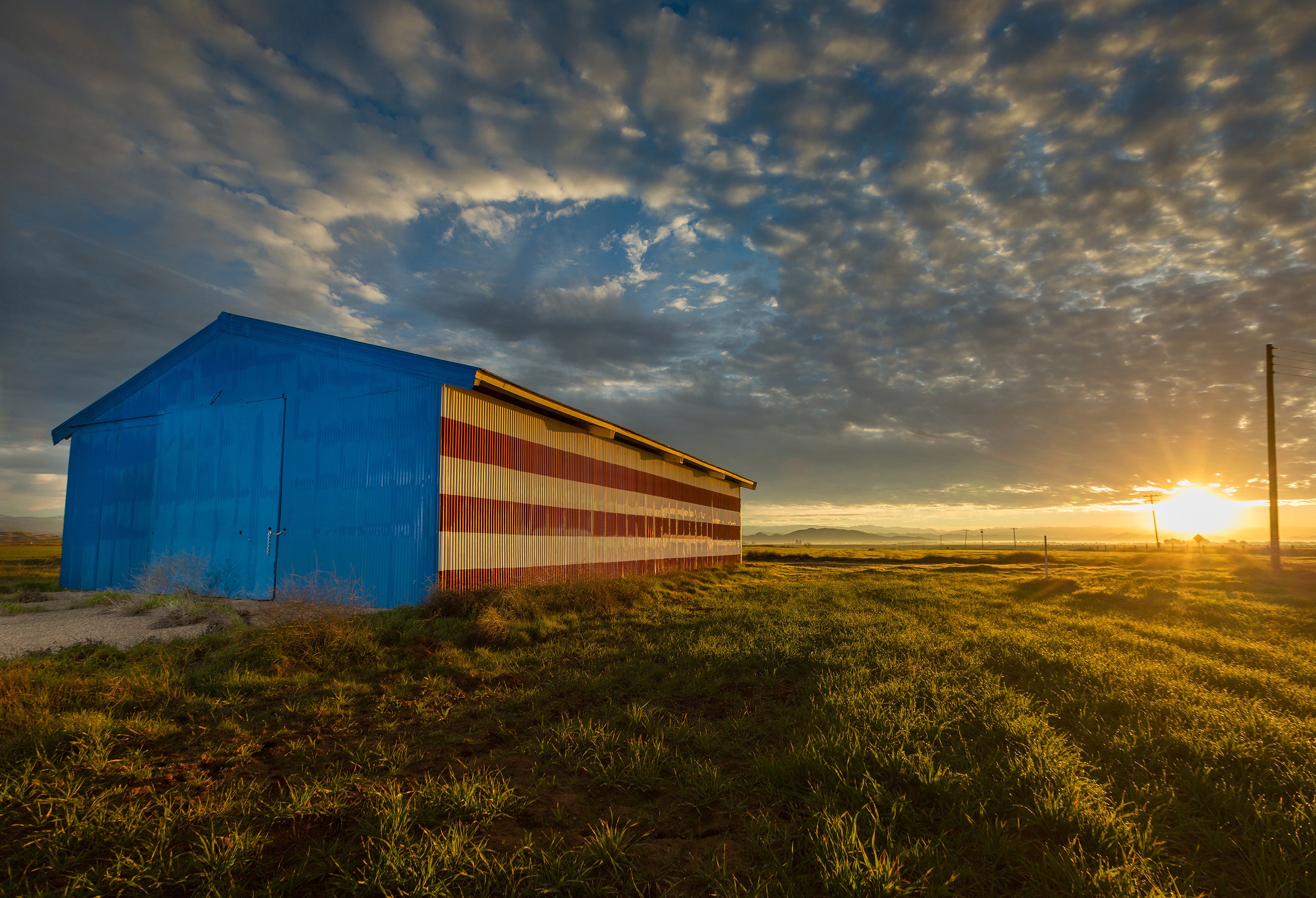 The Flag Barn in Madera, California