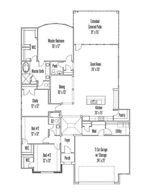1357 Deering Creek Dr. Floorplan Image - First Floor