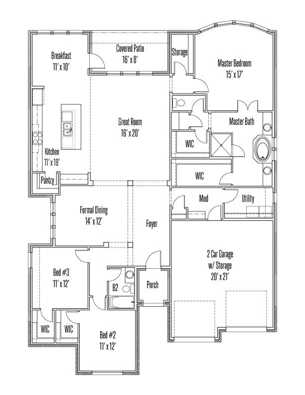 2440 Deering Creek Court Floorplan Image - First Floor