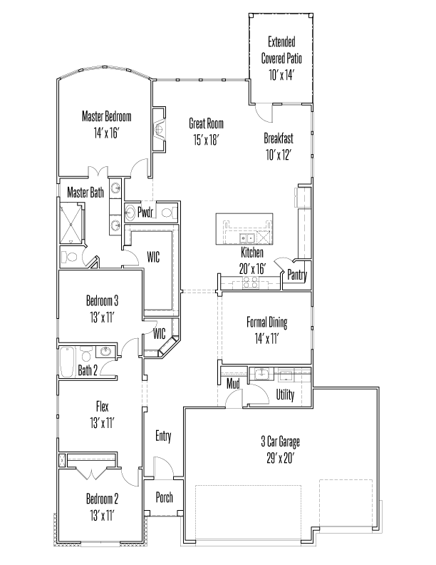 9026 Graford Ridge Floorplan Image - First Floor