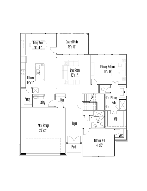 304 Flathead Lake Floorplan Image - First Floor