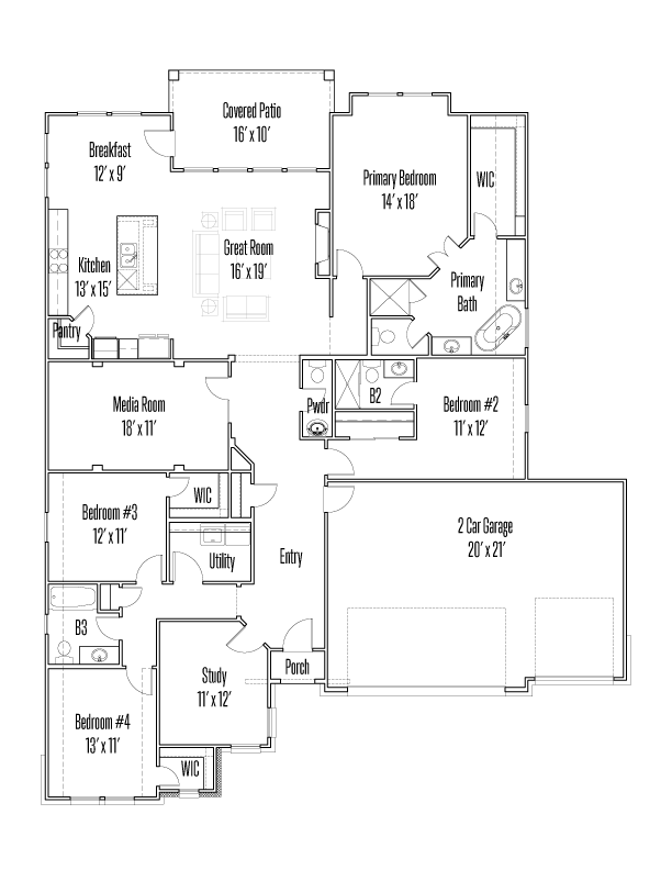 3020 Bristow Park Floorplan Image - Floor Plan