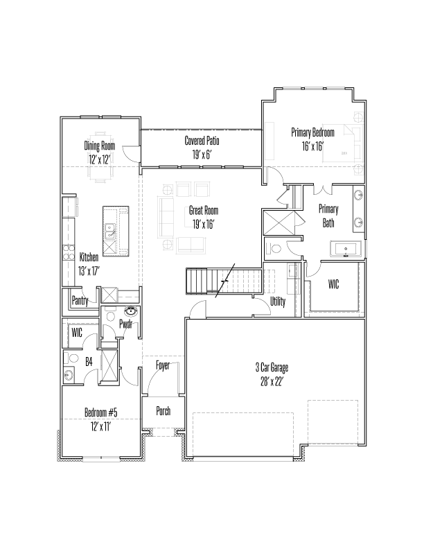 1616 Eaton Park Floorplan Image - First Floor