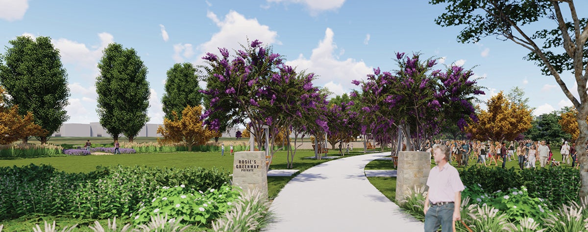 Tesoro Viejo rendering of Rosie's Greenway