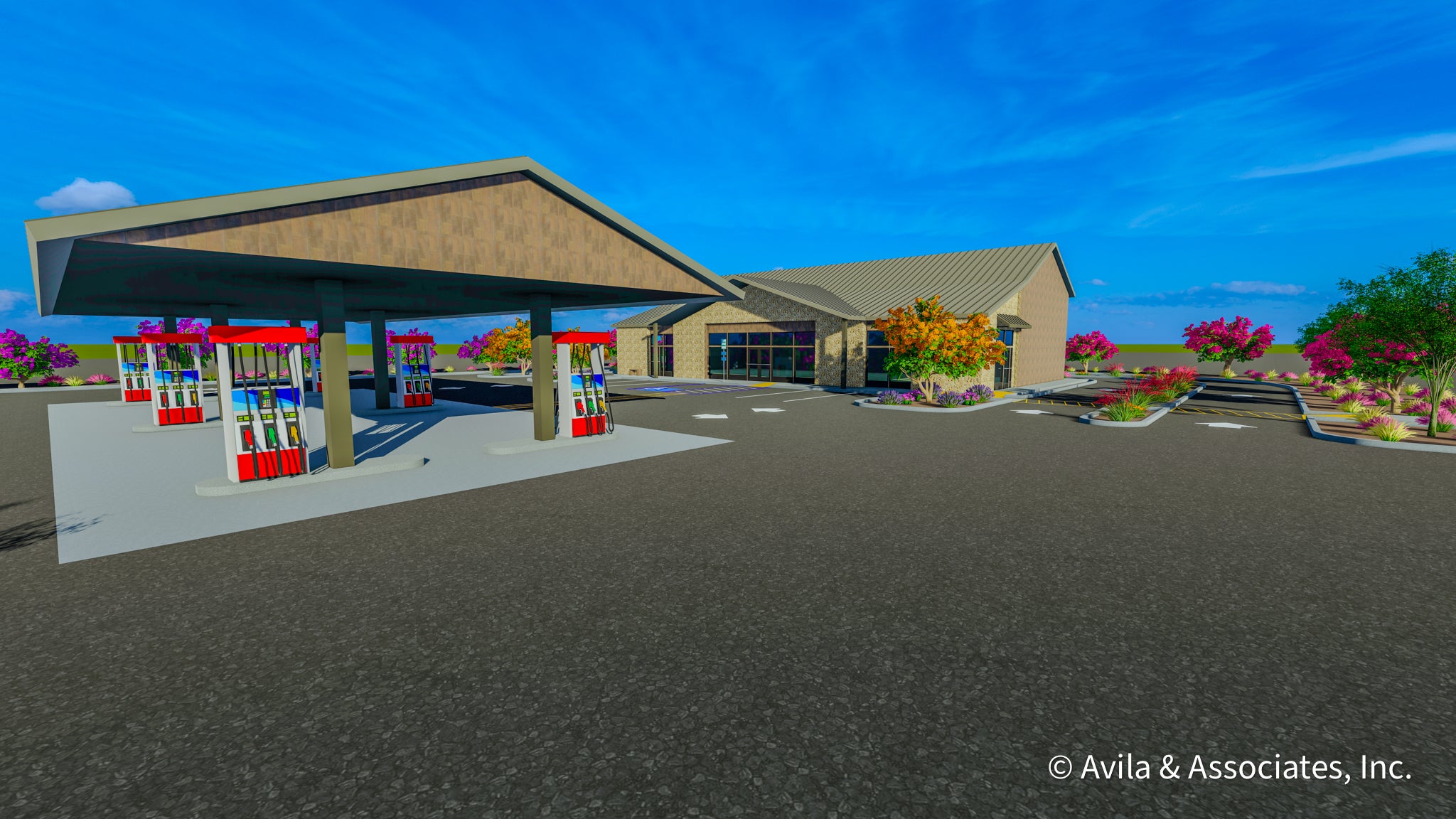 Rendering of Tesor Viejo Fuel Station