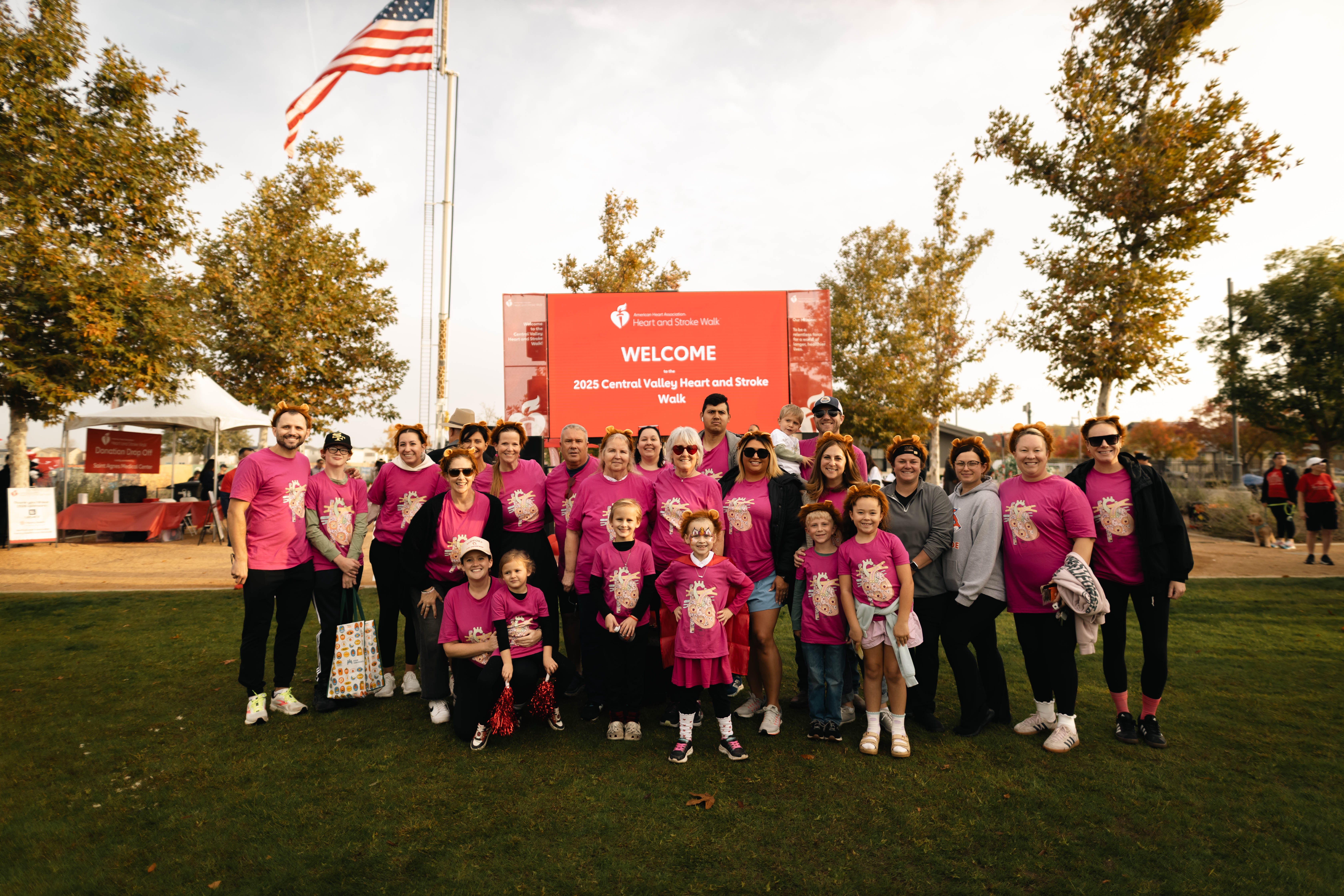 Neighbors, teachers, & friends rallied around LuluBelle with a team at American Heart Association’s Central Valley Heart & Stroke Walk 