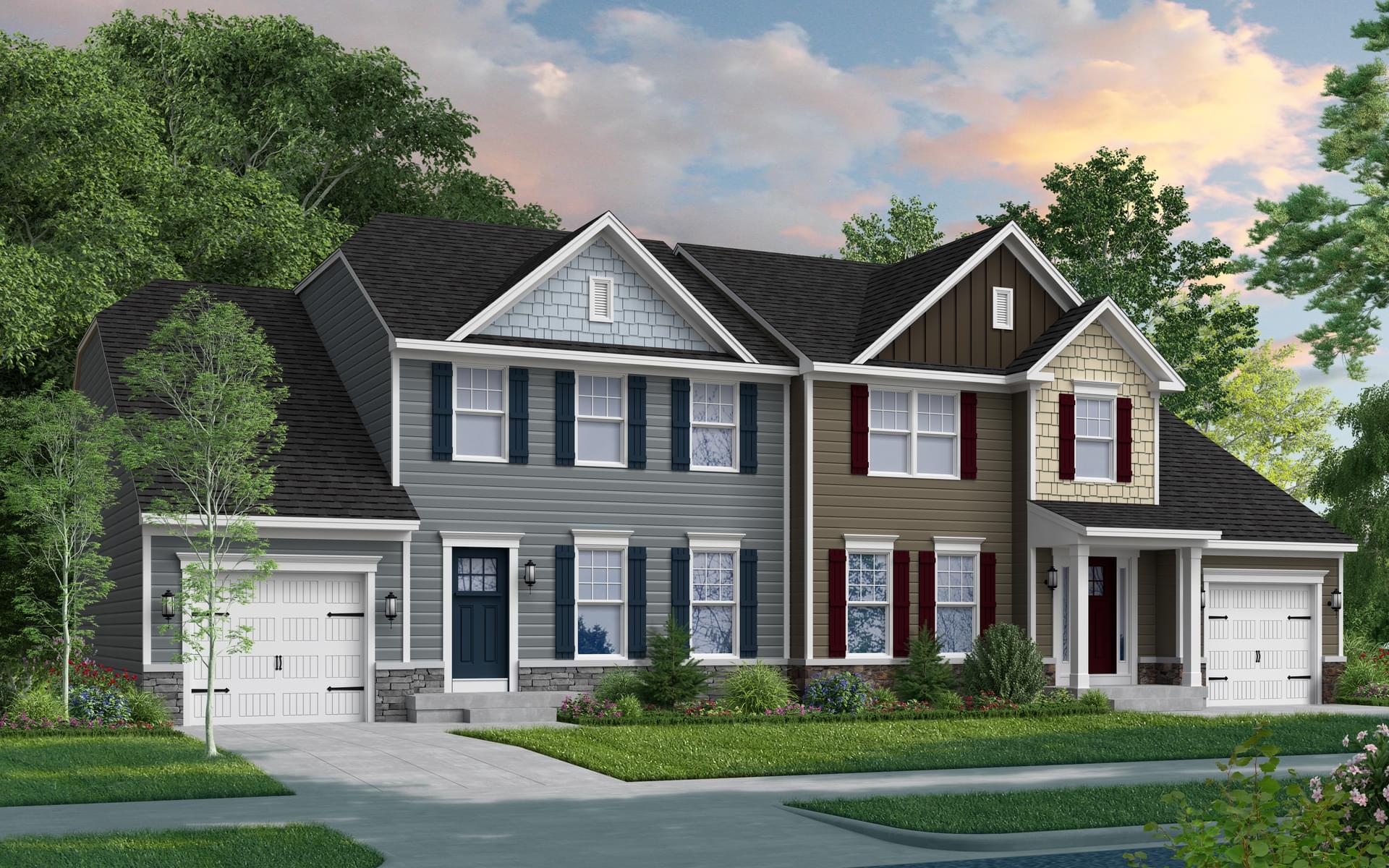 The Denver Duplex New Home in Stewartstown, PA Bridgeview from