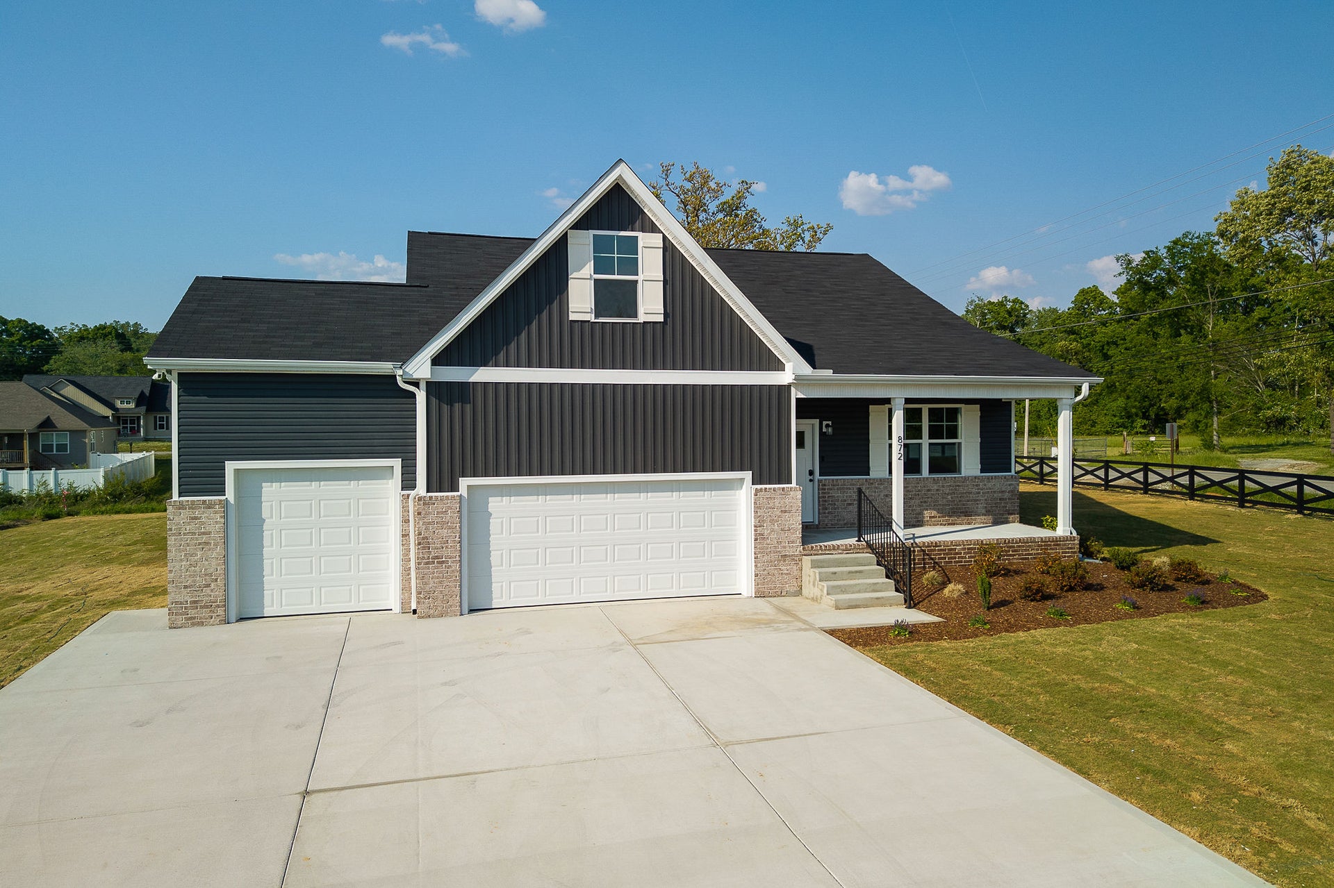 Aerial drone view of Copperhill Farms in Baxter, Tennessee