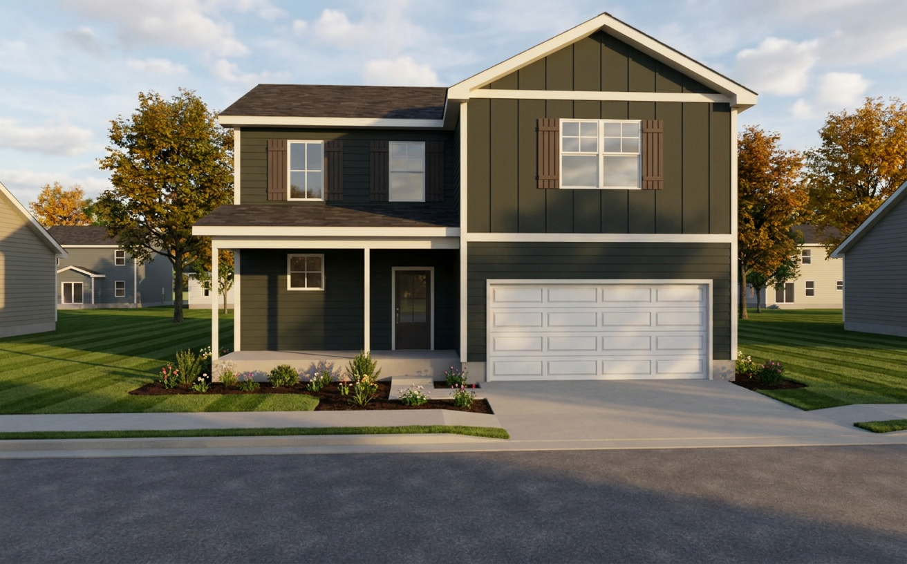 Franklin C floor plan in Iron Gray, a Banner Homes design coming to Myles Place