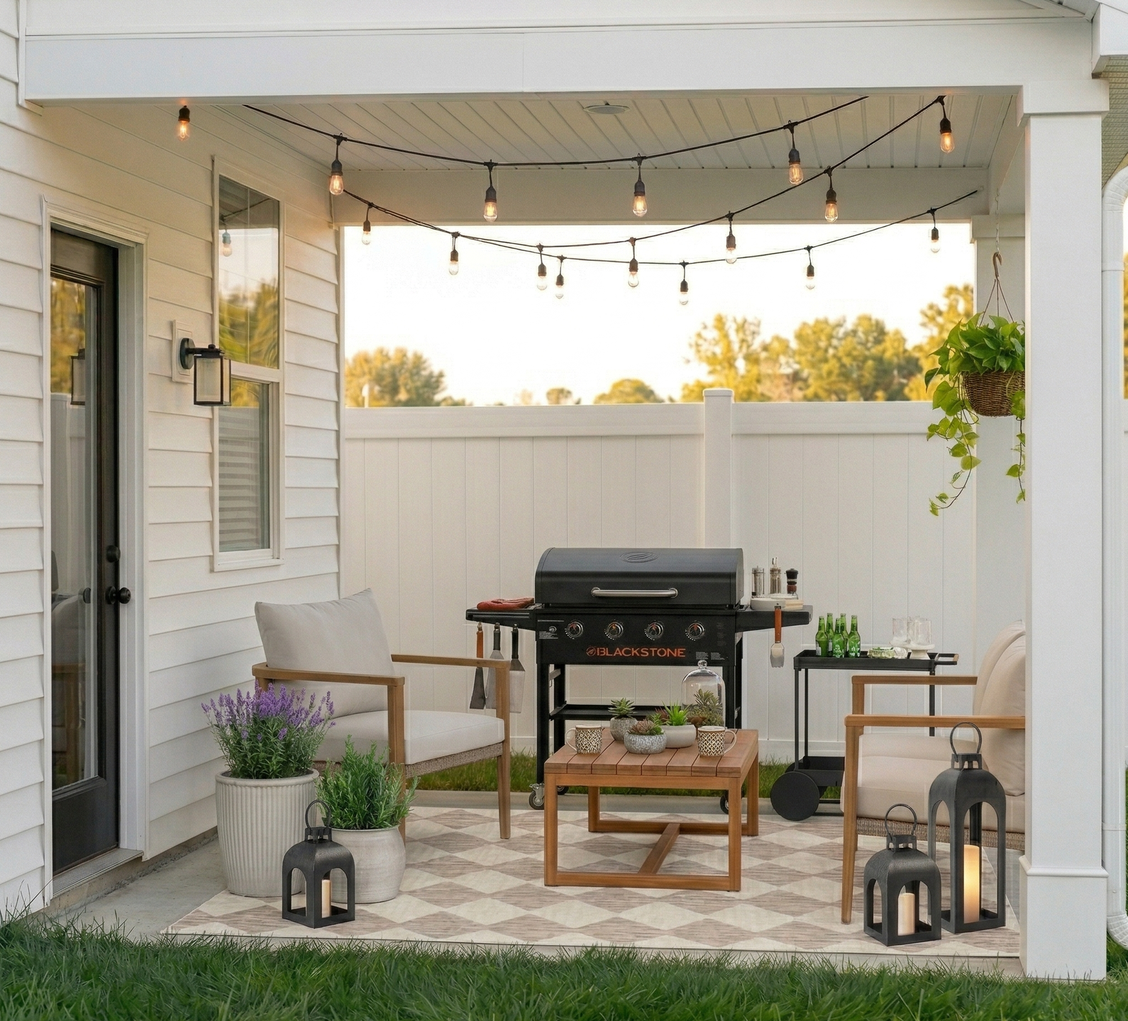 Grand prize raffle — patio furniture set and Blackstone grill