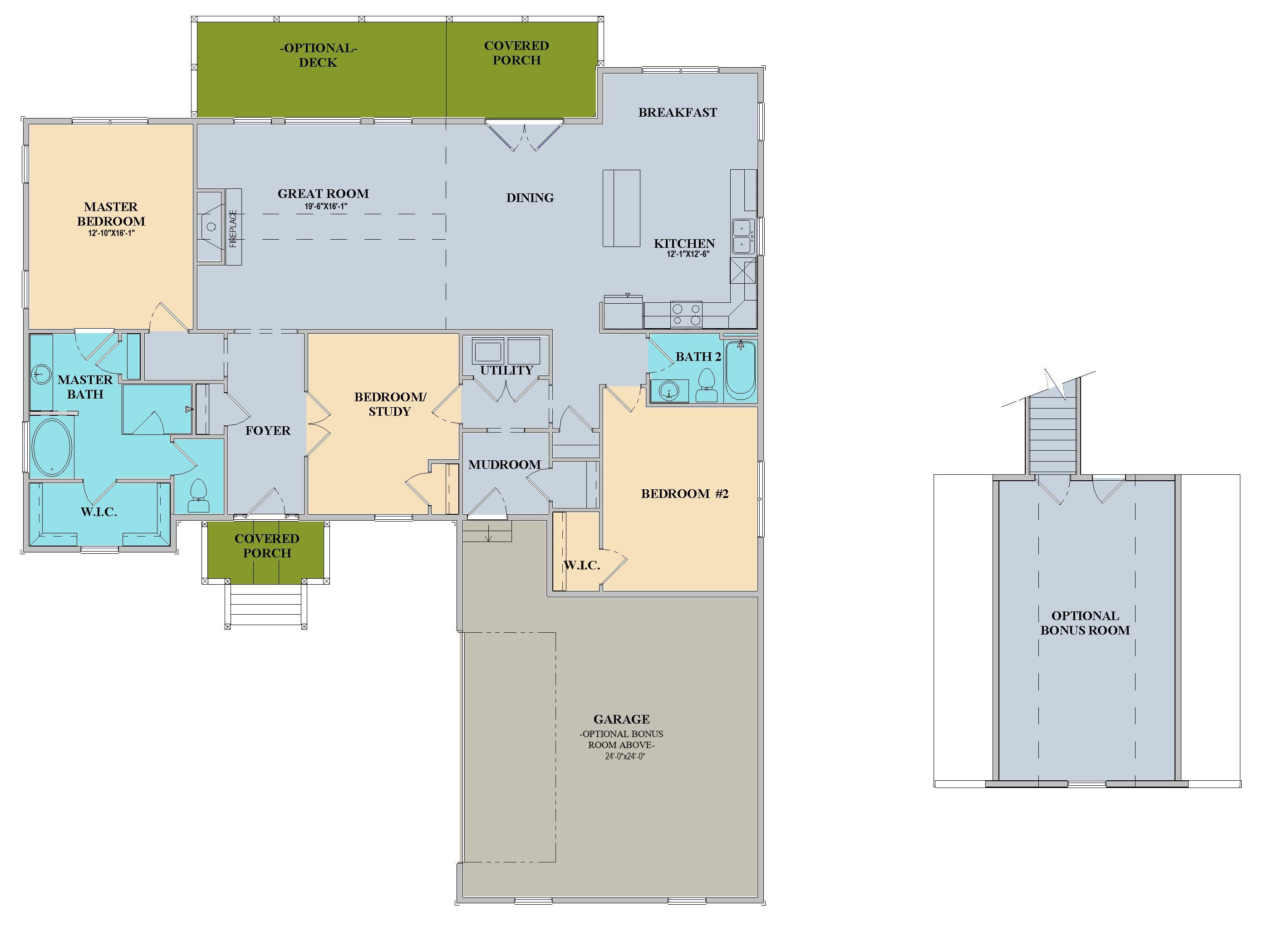 The CedarCliff New Home in , GA Gilmer County from Brown Haven Homes