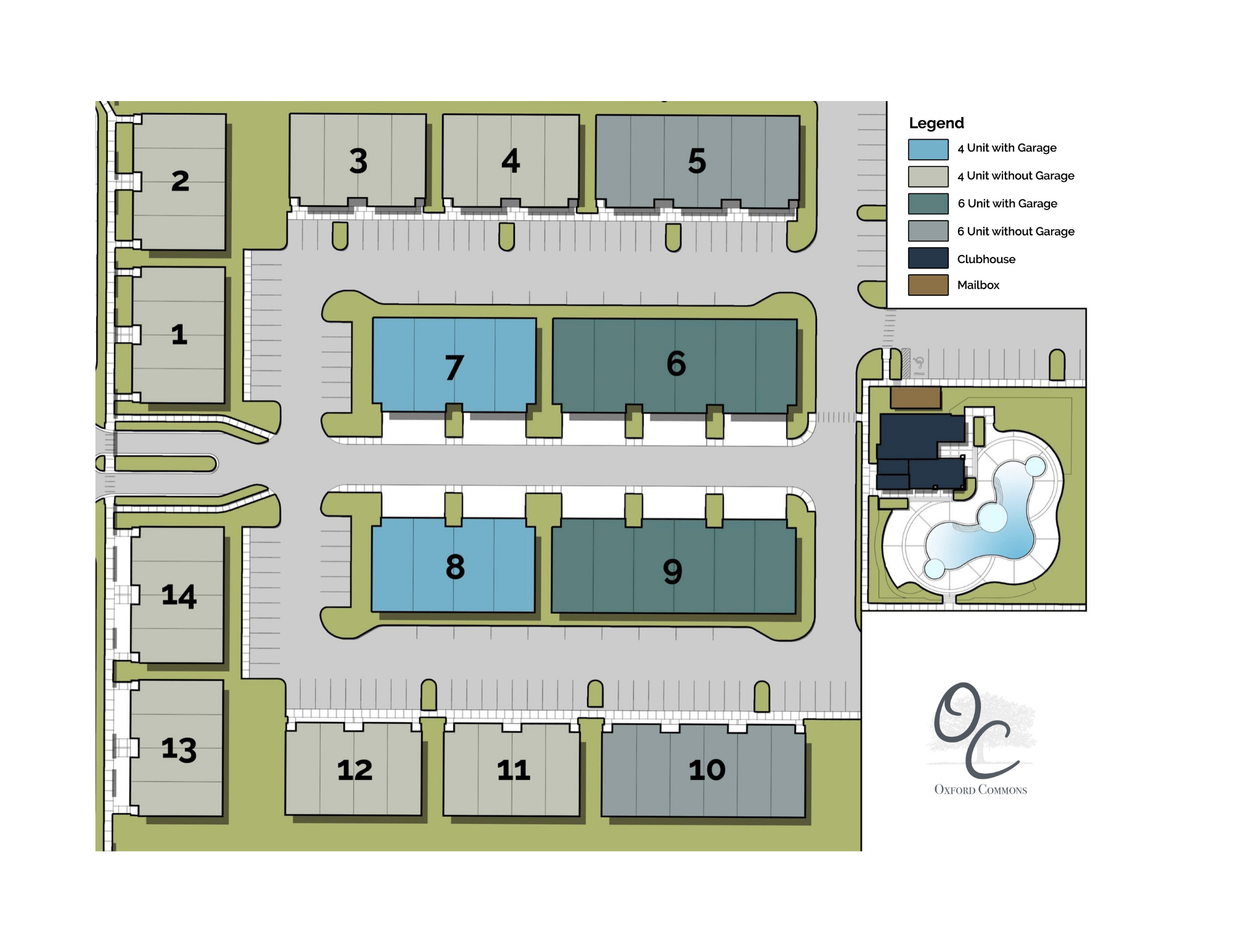 Oxford Commons- Townhomes Map