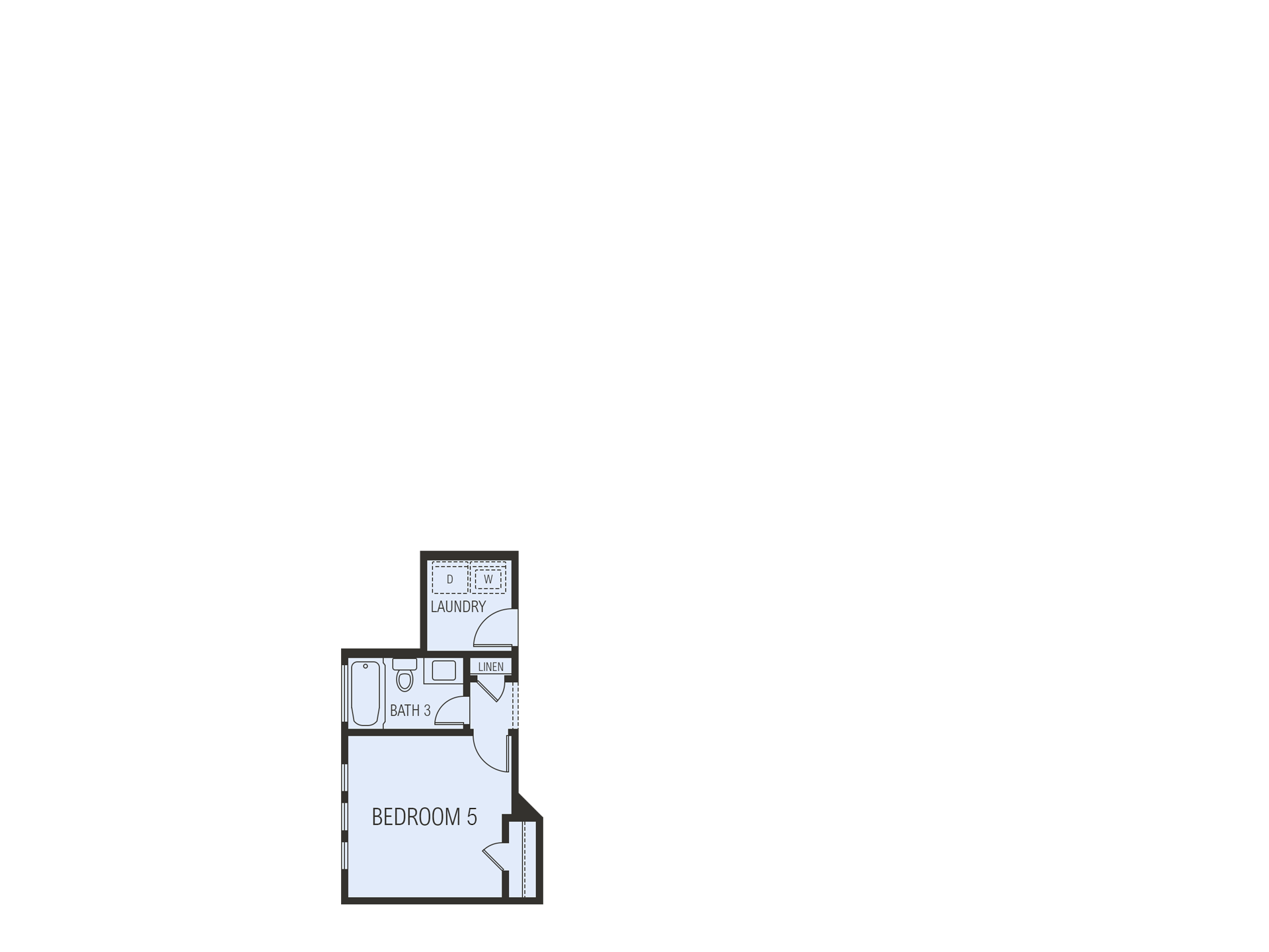 Bedroom 5 & Bath 3