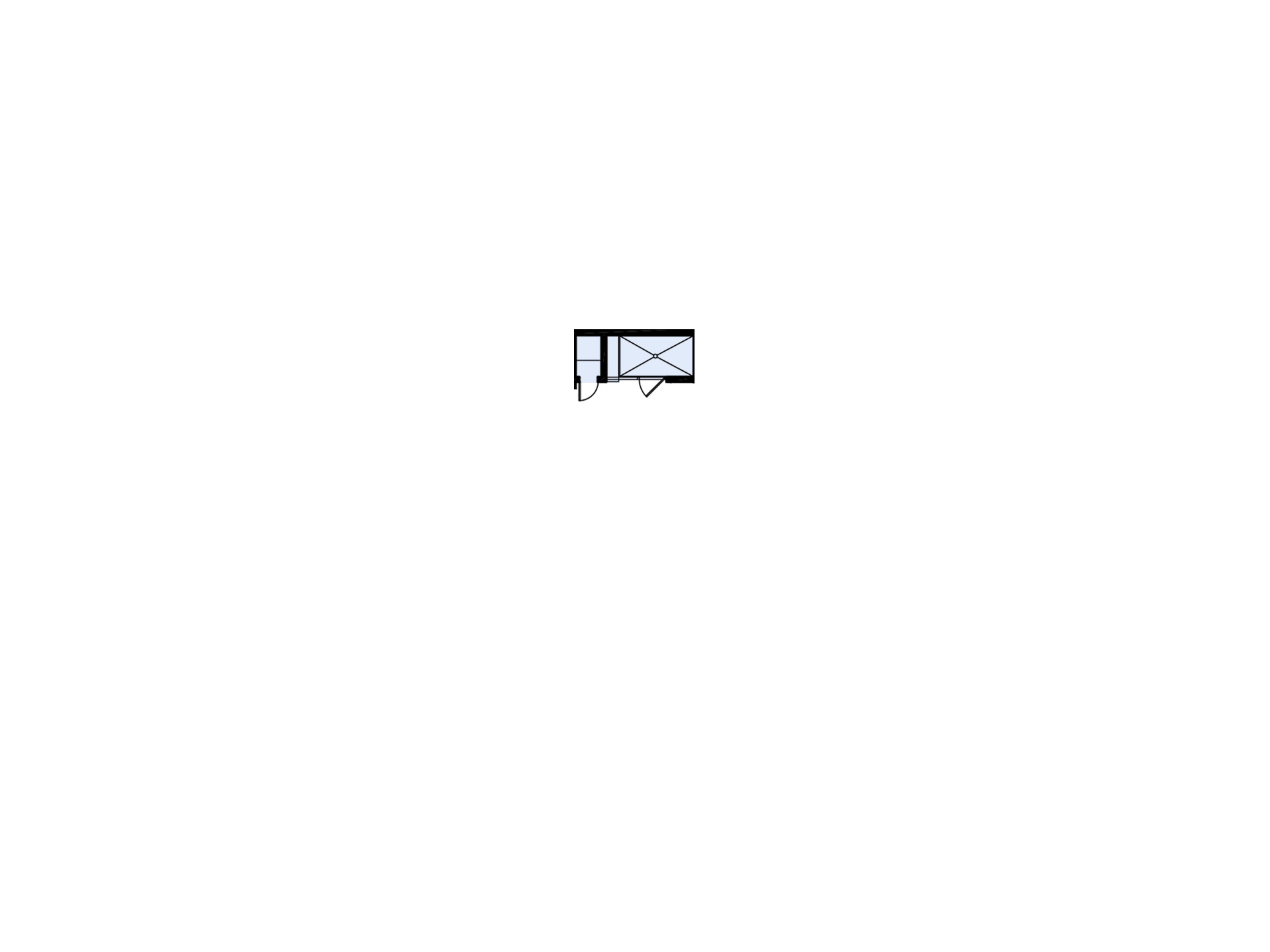 Enlarged Shower at Bed 1