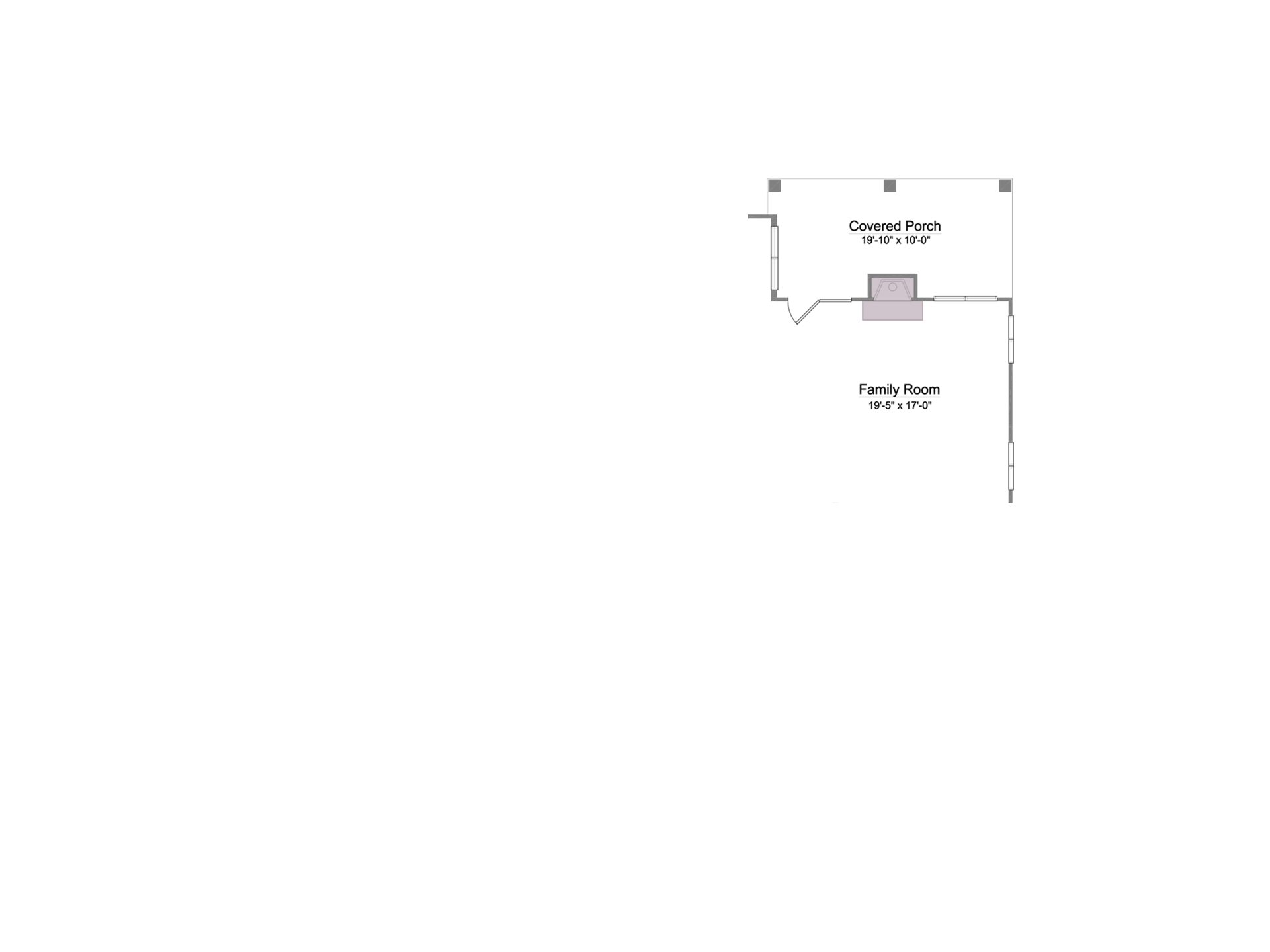 Rear Fireplace