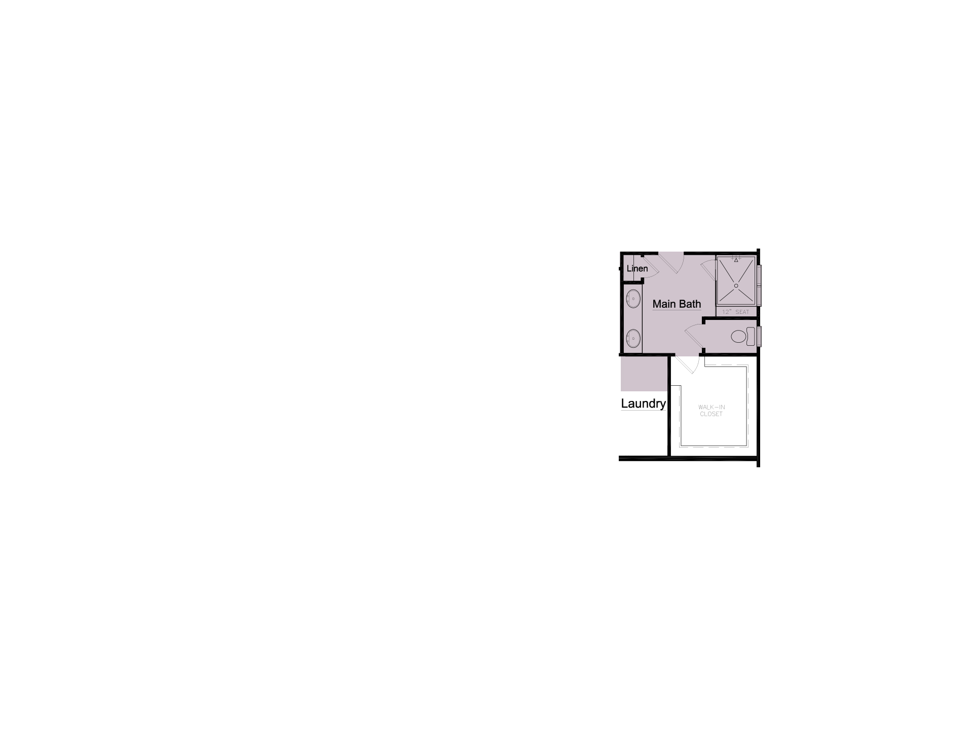 Main Bath with Enlarged Shower