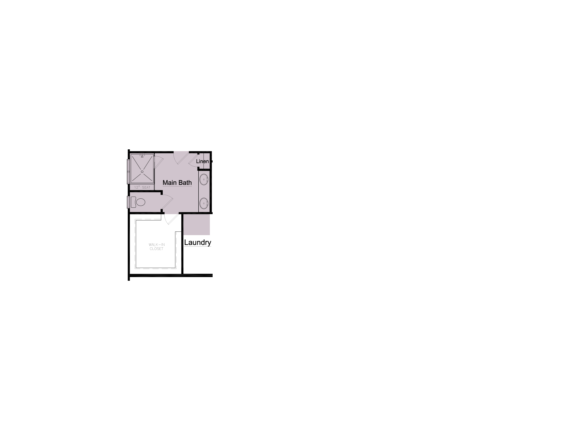 Main Bath with Enlarged Shower