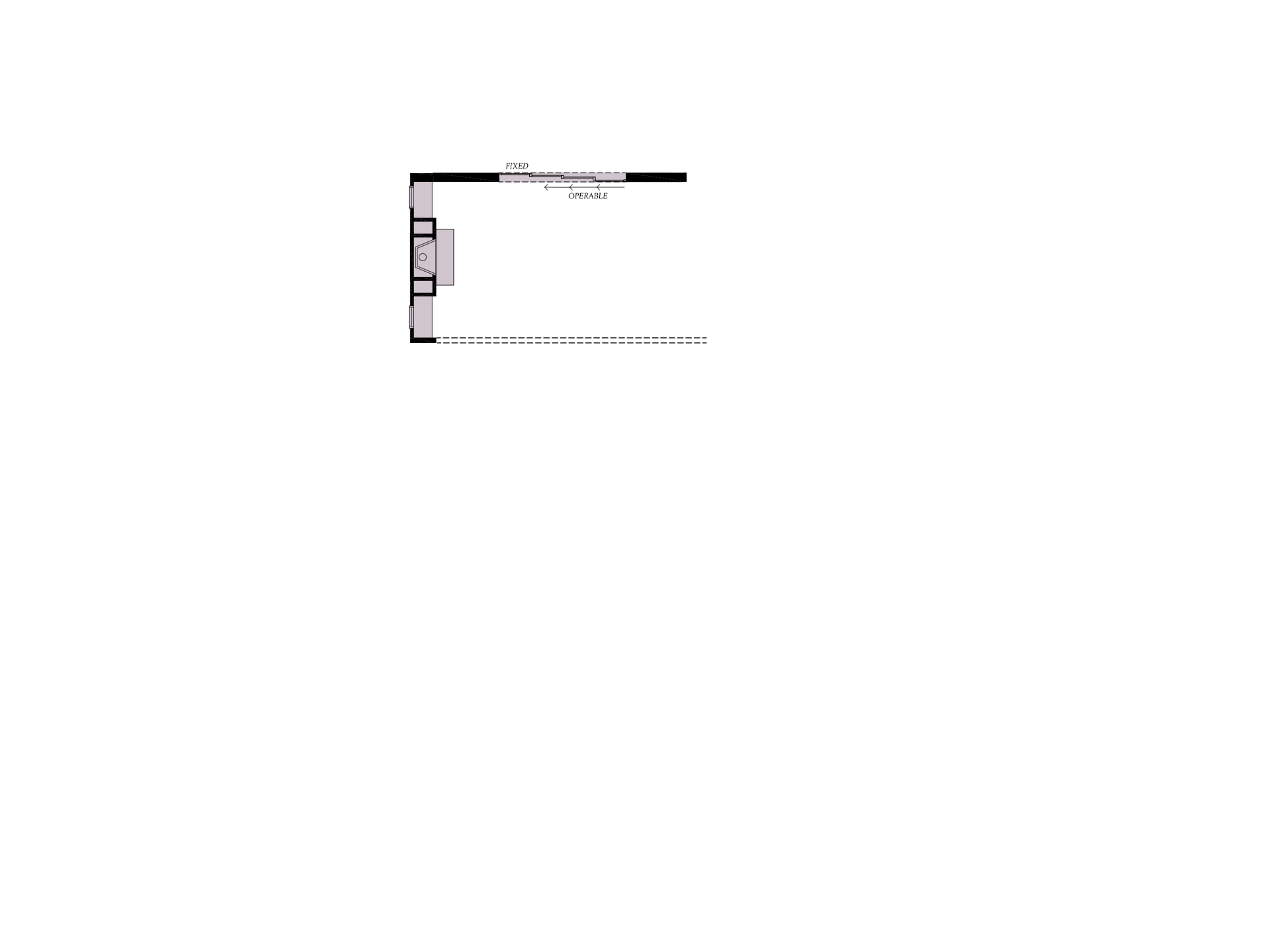 Multi-Slide Unit in Family Room with Bookcases