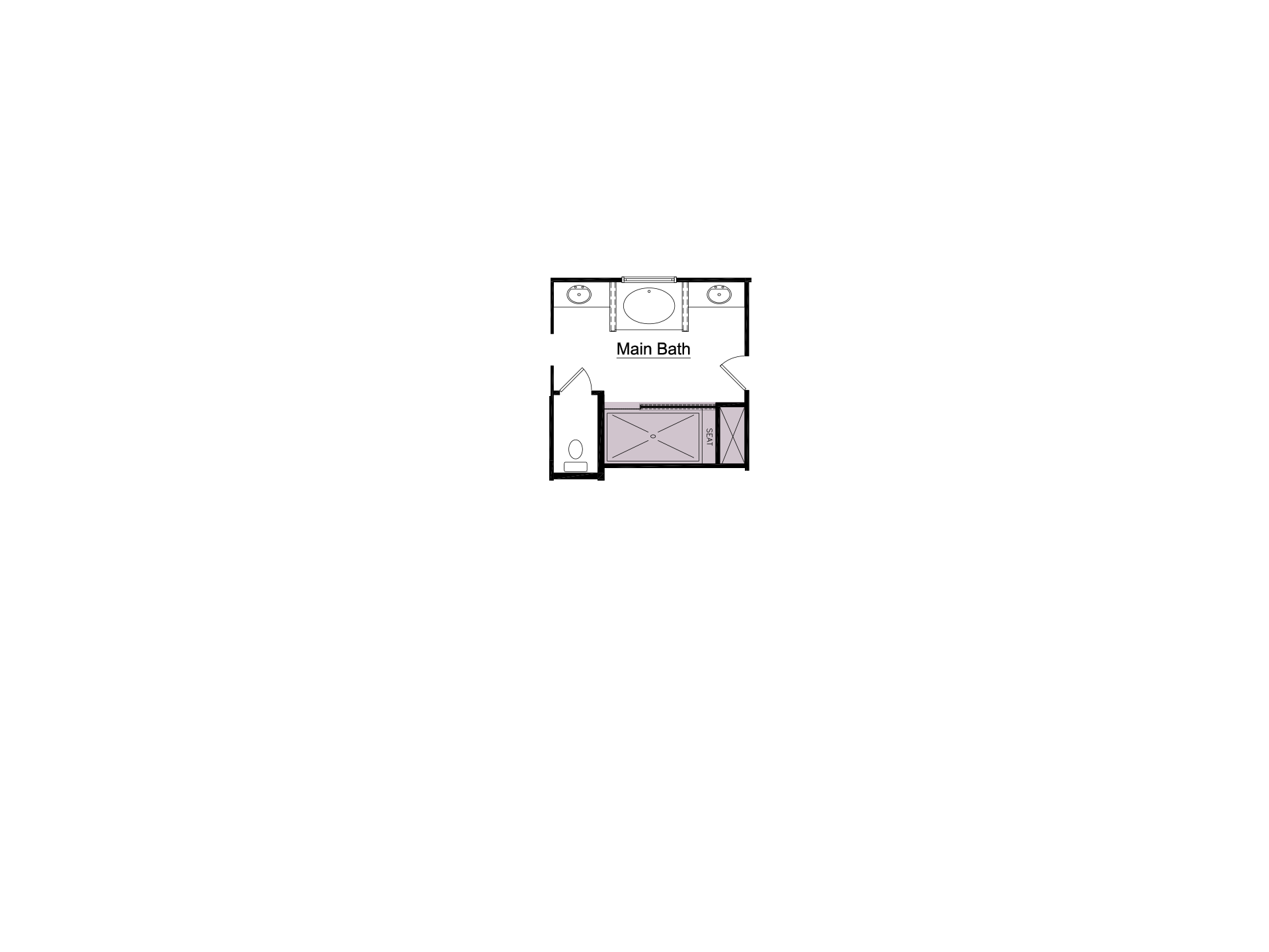 Main Bath with Spa Shower