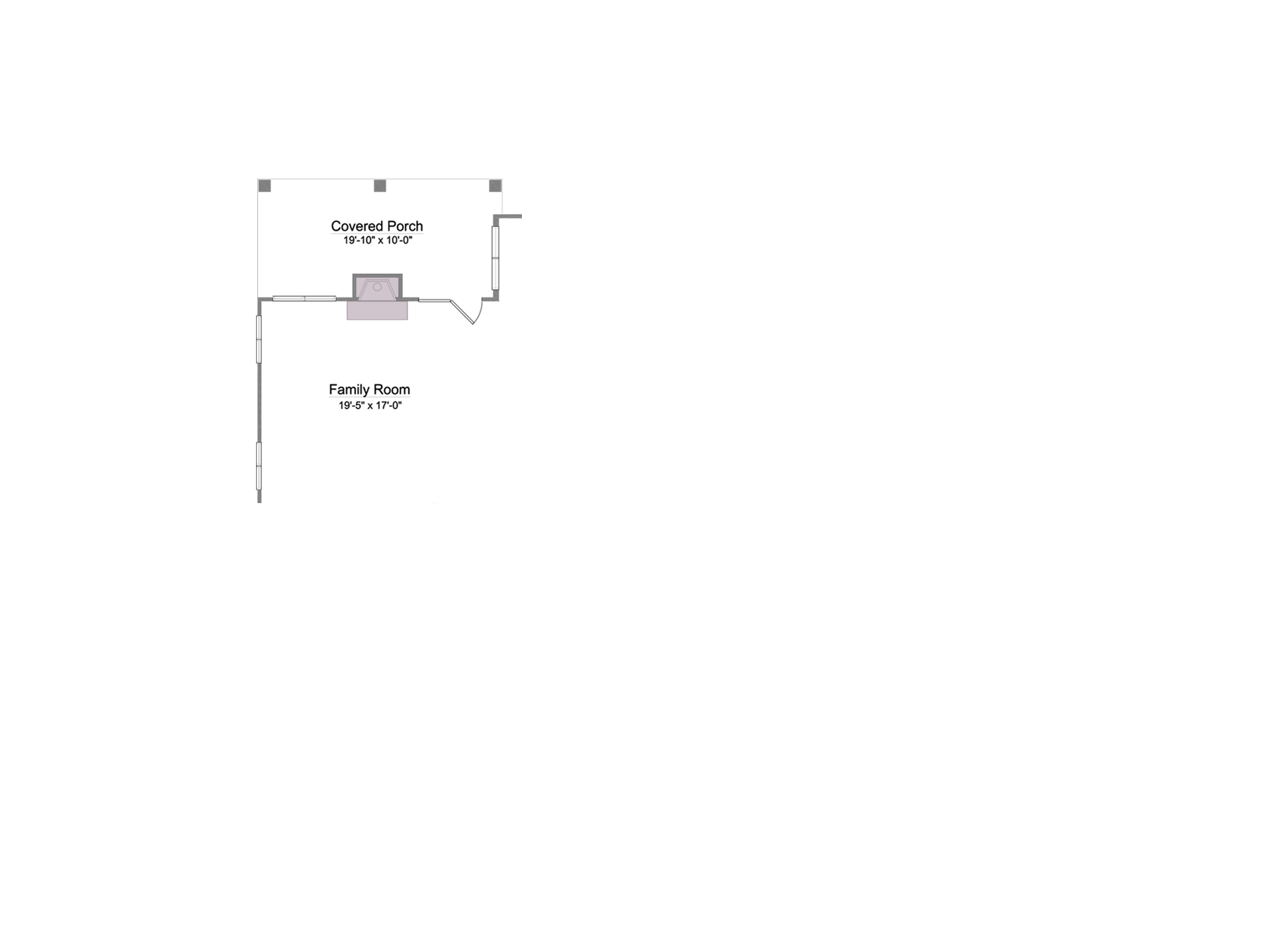 Rear Fireplace