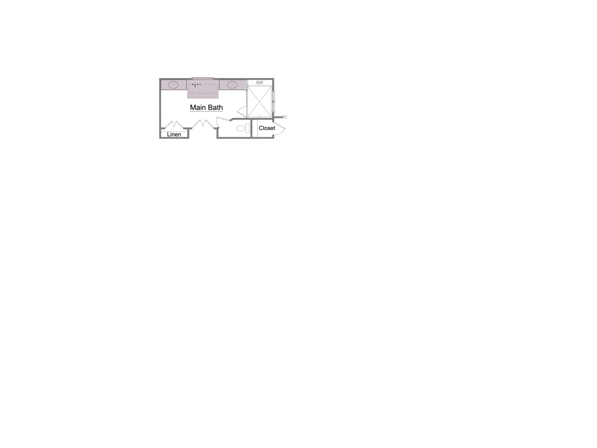 Main Bath with Freestanding Tub