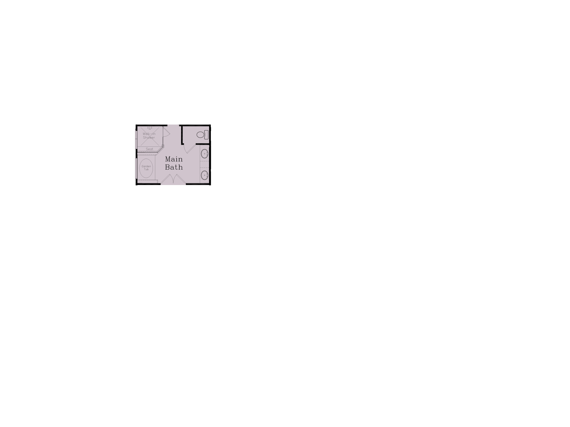 Main Bath with Tub