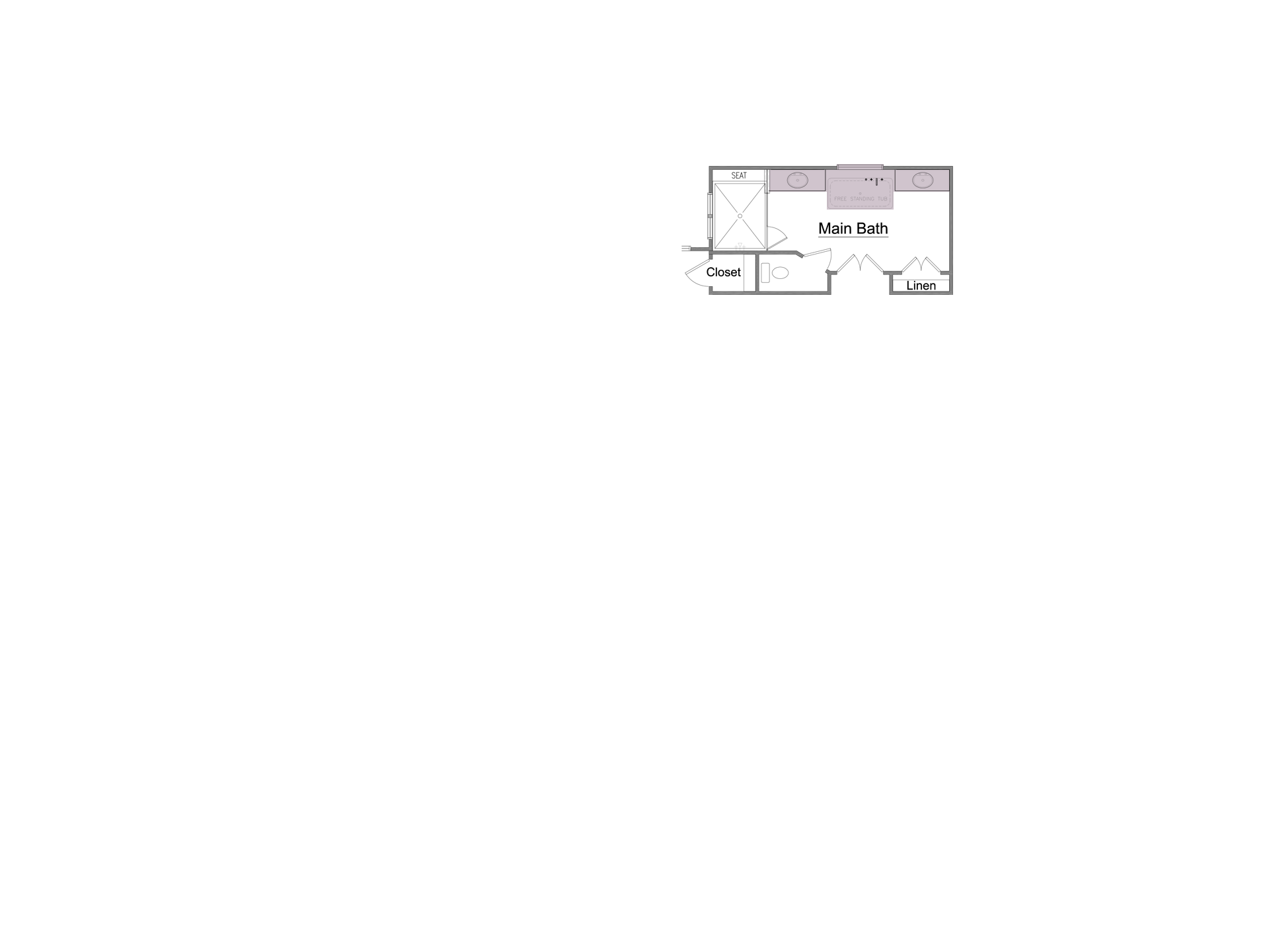 Main Bath with Freestanding Tub