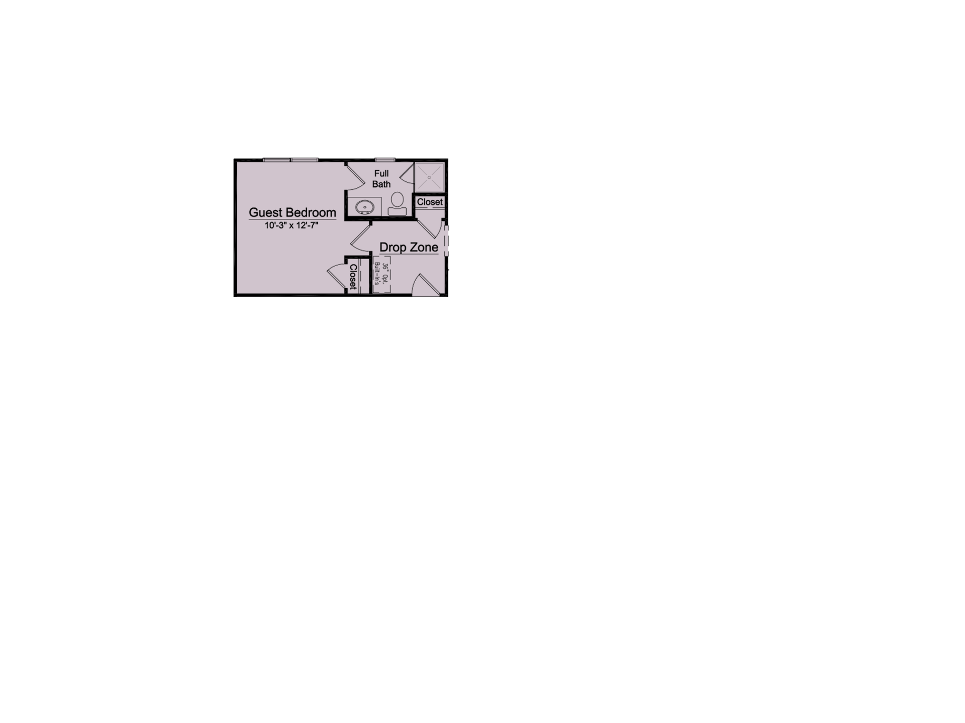 Guest Bedroom at Rear