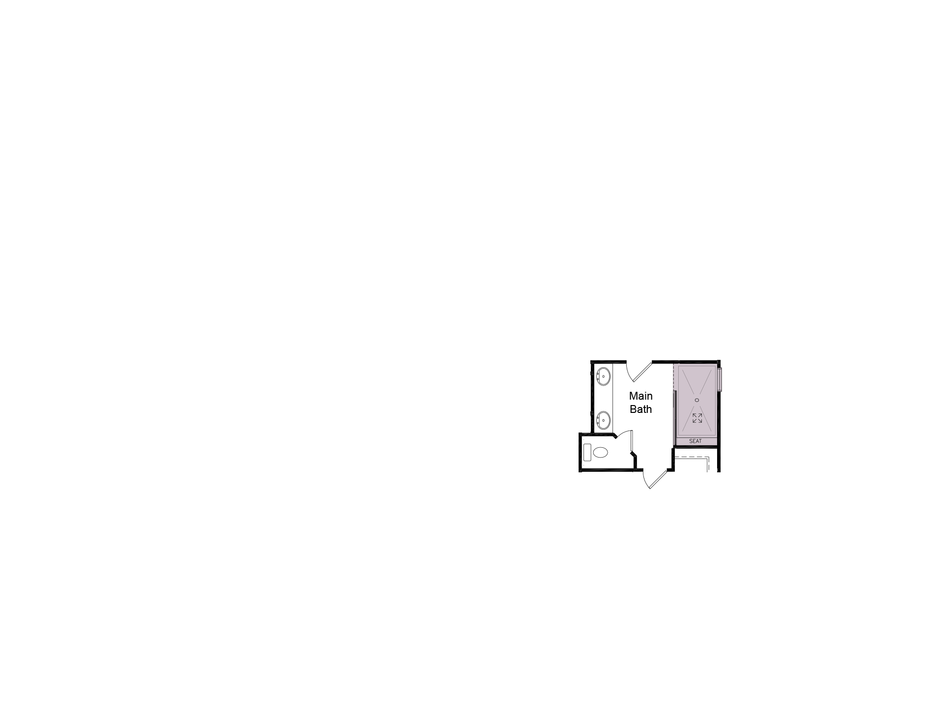 Main Bath with Spa Shower