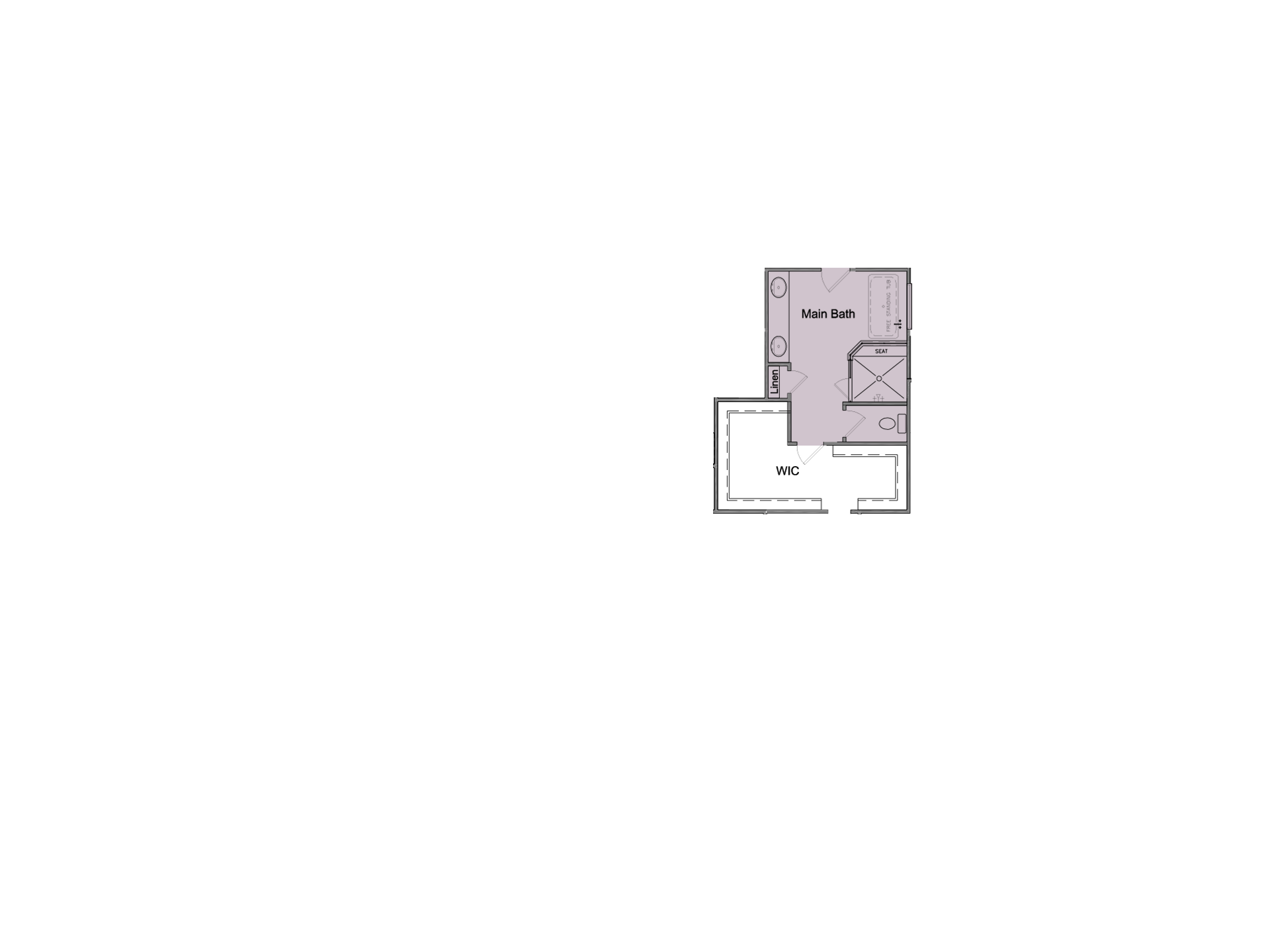 Main Bath with Freestanding Tub
