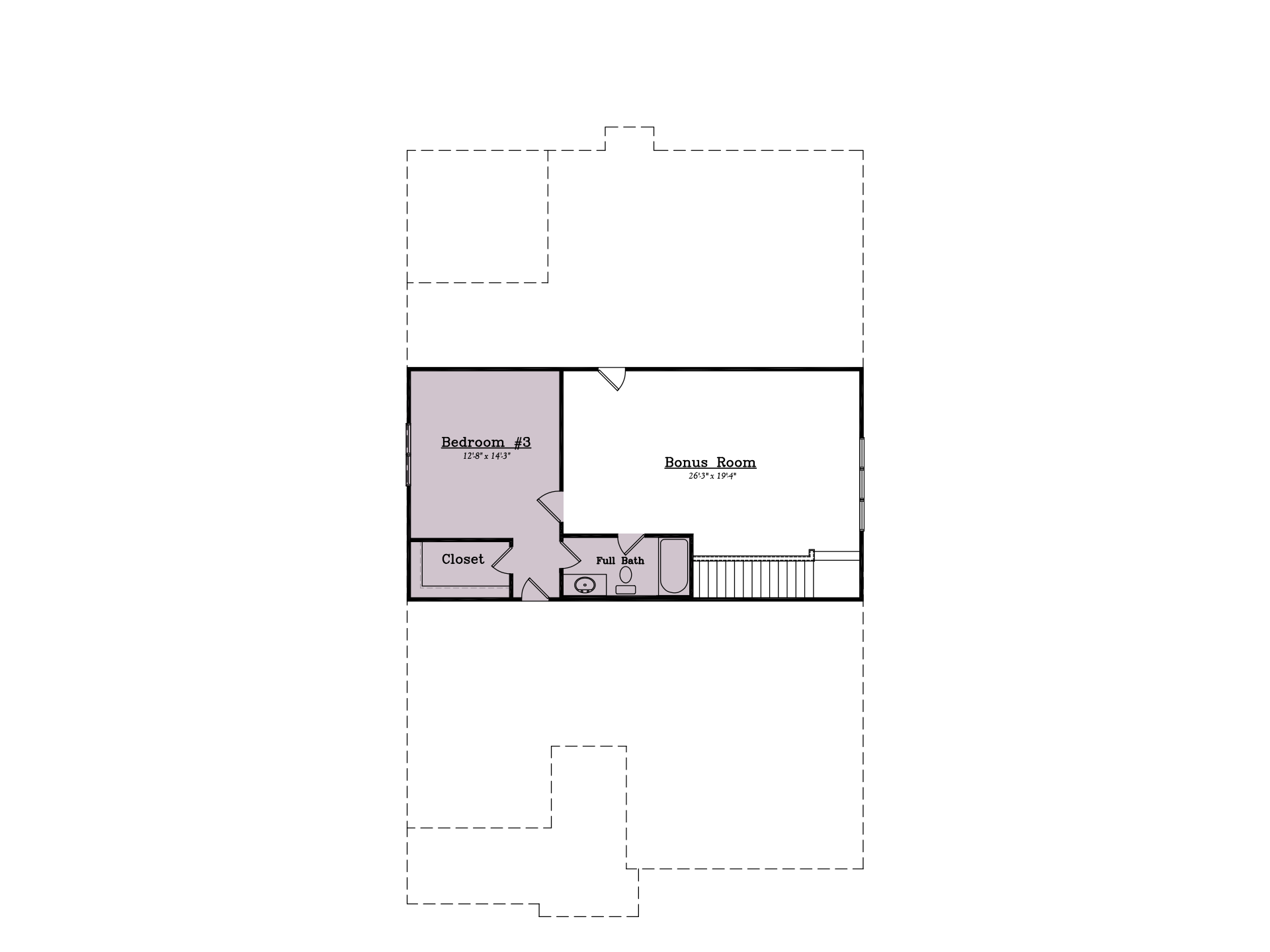 Bonus Room with Bath and Bedroom 3