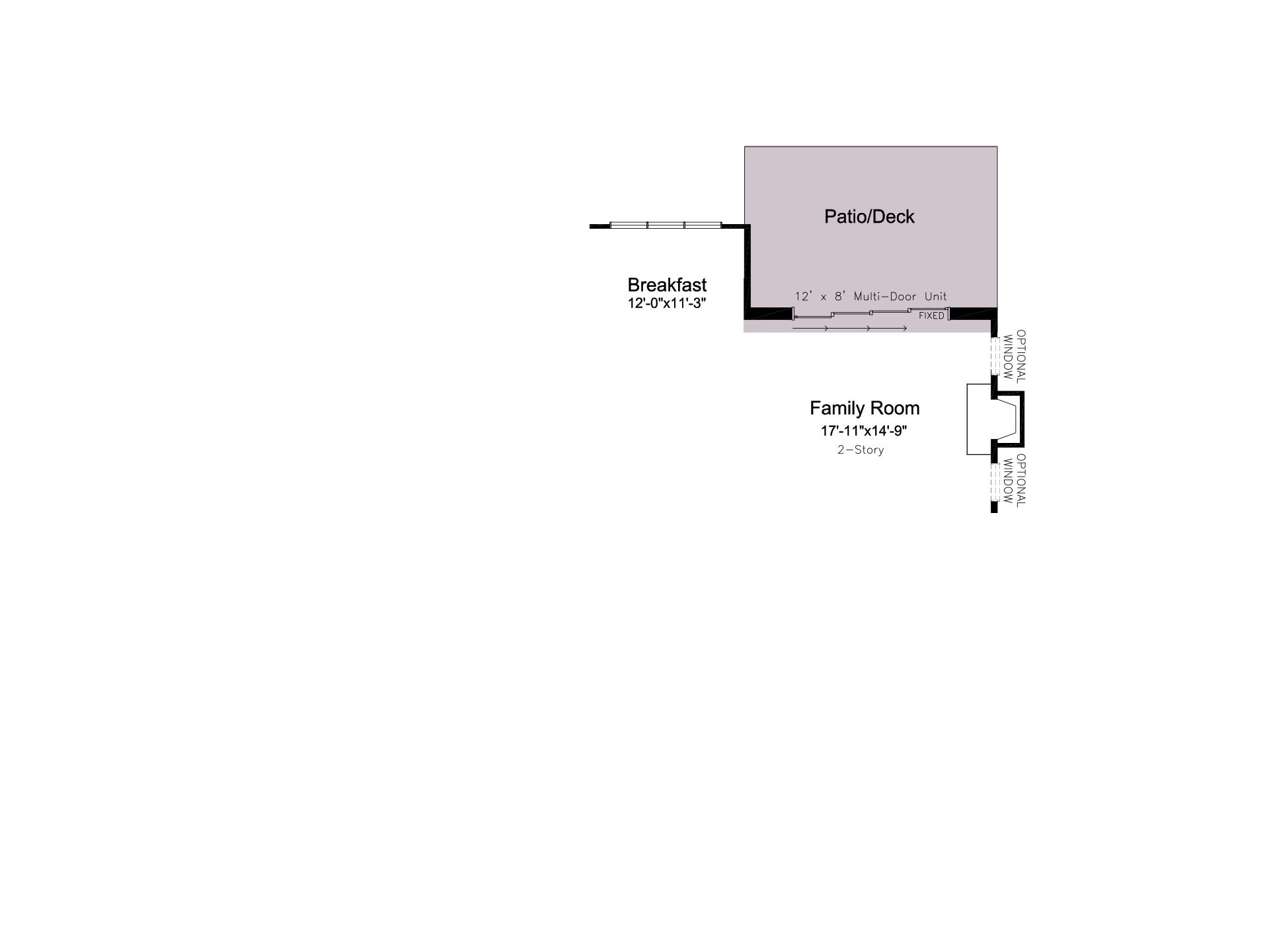 Multi-Slide Unit in Family Room