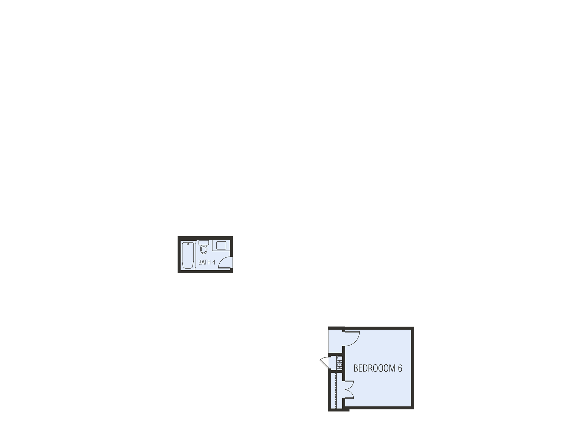 Bedroom 6 & Bath 4