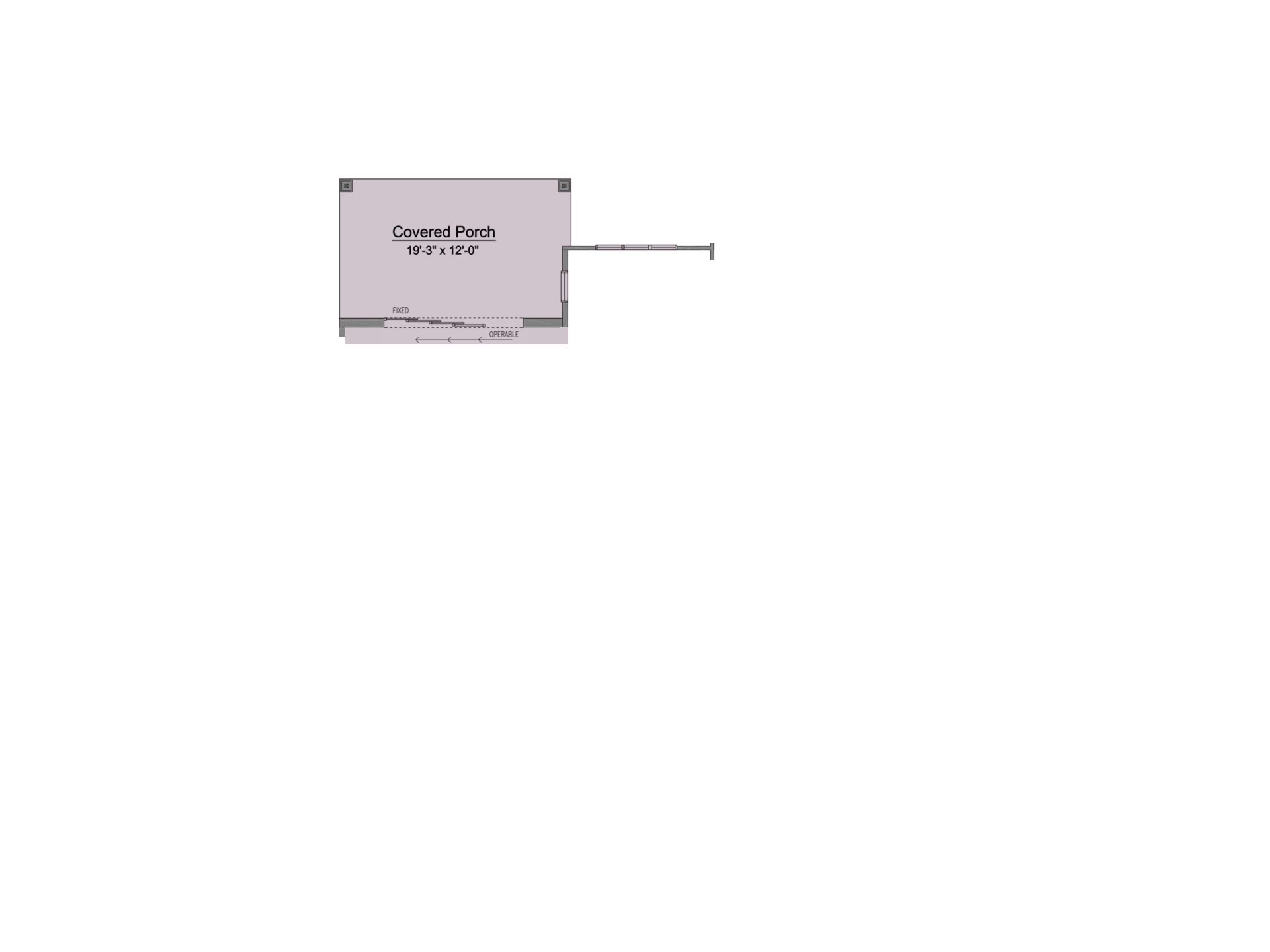 Multi-Slide Unit with Covered Porch