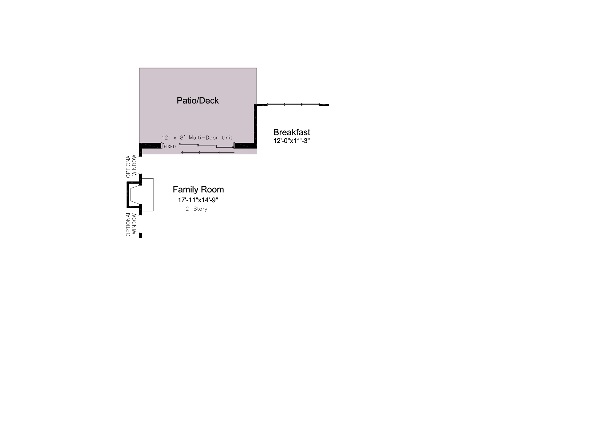 Multi-Slide Unit in Family Room