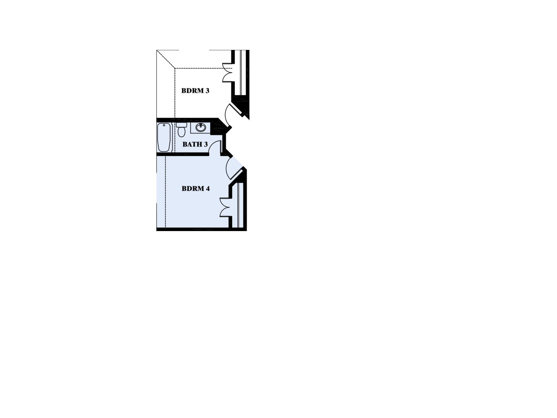 Ensuite Bath 3 at Bed 4
