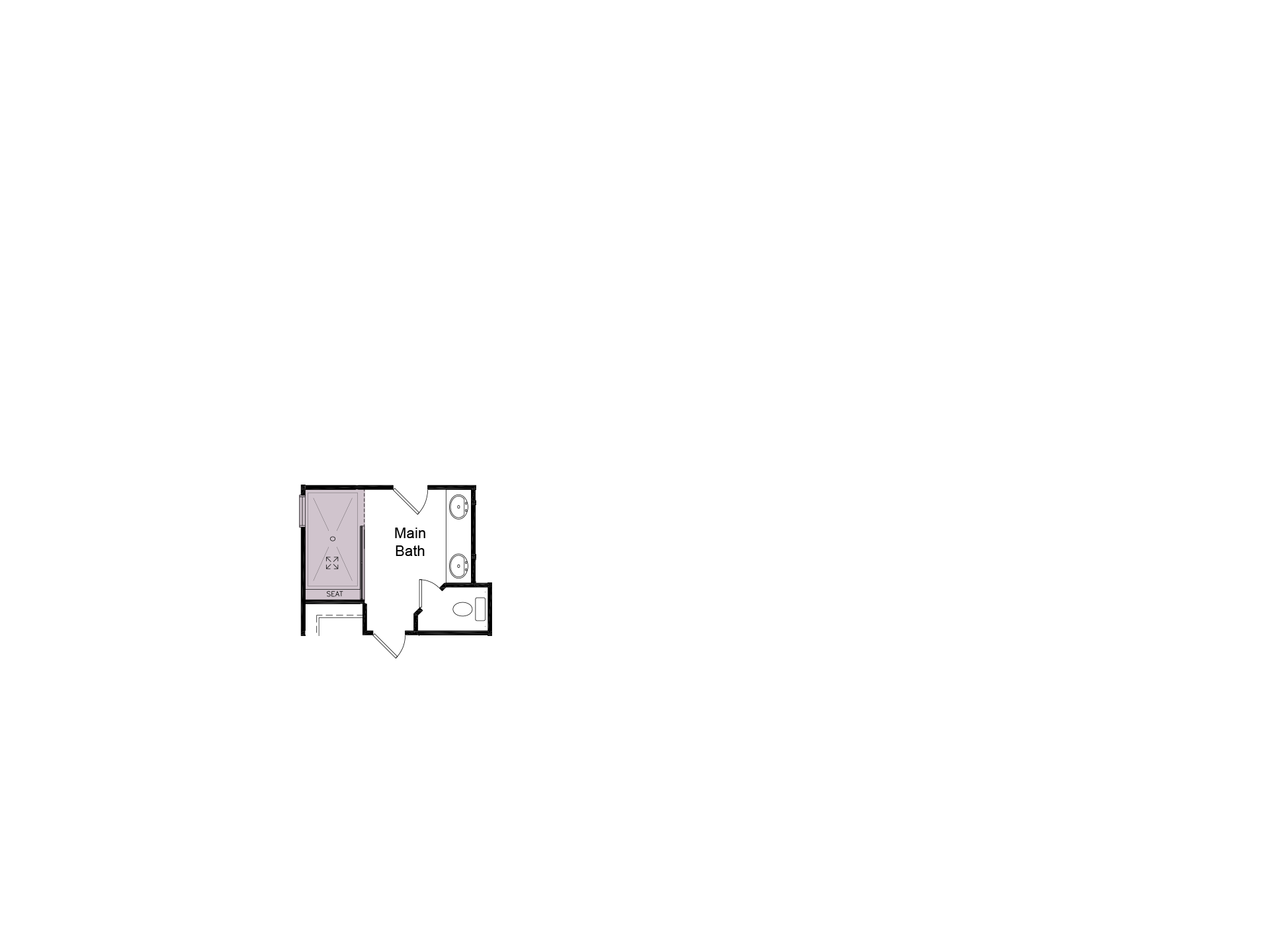 Main Bath with Spa Shower